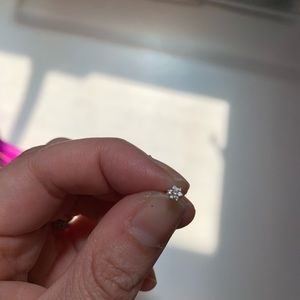 MARIA TASH 3mm Diamond Flower Threaded Stud